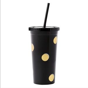 🆕KATE SPADE NY Tumbler w Straw, Scatter Dot